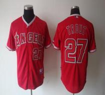 Los Angeles Angels of Anaheim -27 Mike Trout Red Cool Base Stitched MLB Jersey