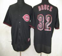 Cincinnati Reds -32 Jay Bruce Black Fashion Stitched MLB Jersey