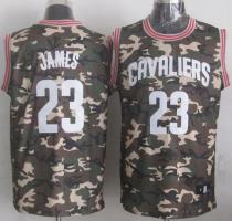 Cleveland Cavaliers -23 LeBron James Camo Stealth Collection Stitched NBA Jersey
