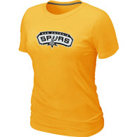 NBA San Antonio Spurs Big Tall Primary Logo Black Women T-Shirt (13)