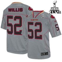 Nike San Francisco 49ers -52 Patrick Willis Lights Out Grey Super Bowl XLVII Mens Stitched NFL Elite