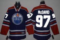 Edmonton Oilers -97 Connor McDavid Light Blue Reflective Version Stitched NHL Jersey