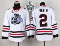 Chicago Blackhawks -2 Duncan Keith White White Skull 2015 Stanley Cup Stitched NHL Jersey