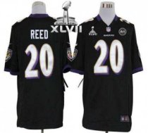 Nike Ravens -20 Ed Reed Black Alternate Super Bowl XLVII Stitched NFL Game Jersey