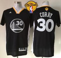 Golden State Warriors -30 Stephen Curry New Black Alternate The Finals Patch Stitched NBA Jersey