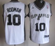 Revolution 30 San Antonio Spurs -10 Dennis Rodman White Stitched NBA Jersey
