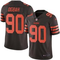 Nike Browns -90 Emmanuel Ogbah Brown Stitched NFL Color Rush Limited Jersey