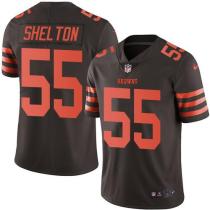 Nike Browns -55 Danny Shelton Brown Stitched NFL Color Rush Limited Jersey