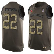 Nike Cardinals -22 Tony Jefferson Green Stitched NFL Limited Salute To Service Tank Top Jersey