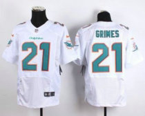 Nike Miami Dolphins -21 Brent Grimes White Stitched NFL New Elite Jersey