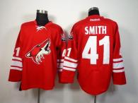 Arizona Coyotes -41 Mike Smith Red Home Stitched NHL Jersey