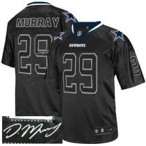 Nike Dallas Cowboys #29 DeMarco Murray Lights Out Black Men's Stitched NFL Elite Autographed Jersey