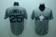 Boston Red Sox #25 Mike Lowell Stitched Grey MLB Jersey