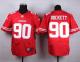 Nike San Francisco 49ers #90 Darnell Dockett Red Team Color Men‘s Stitched NFL Elite Jersey