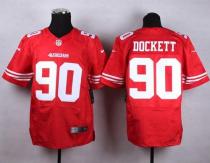 Nike San Francisco 49ers #90 Darnell Dockett Red Team Color Men‘s Stitched NFL Elite Jersey