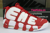 Authentic Supreme x Nike Air More Uptempo Red