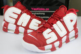 Authentic Supreme x Nike Air More Uptempo Red