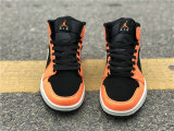 Authentic Air Jordan 1 Mid “Orange/Black”