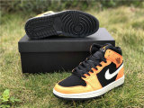 Authentic Air Jordan 1 Mid “Orange/Black”