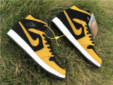 Authentic Air Jordan 1 Black Yellow