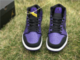 Authentic Air Jordan 1 Black Purple