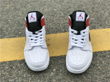 Authentic Air Jordan 1 Mid Black/White/Red Chicago