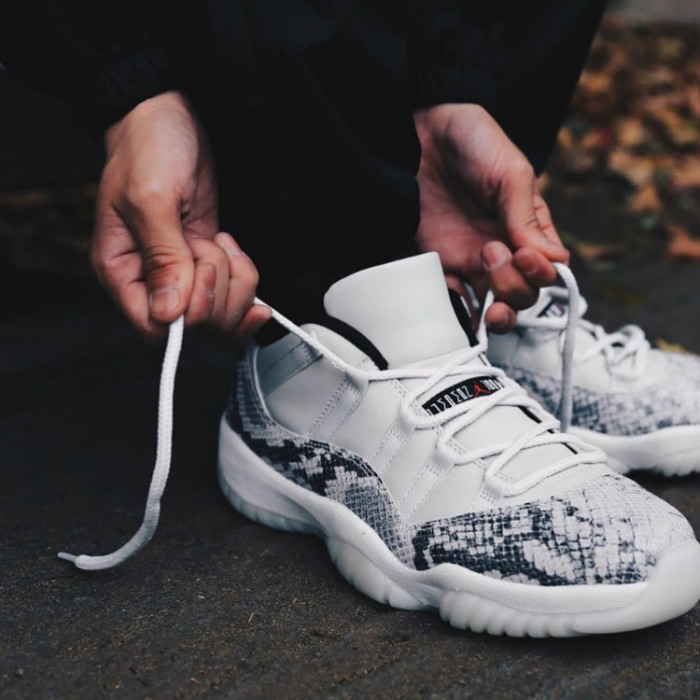 jordan 11 low white snakeskin