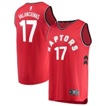 Men's Toronto Raptors Jonas Valanciunas  Red Fast Break Player Jersey  - Icon Edition