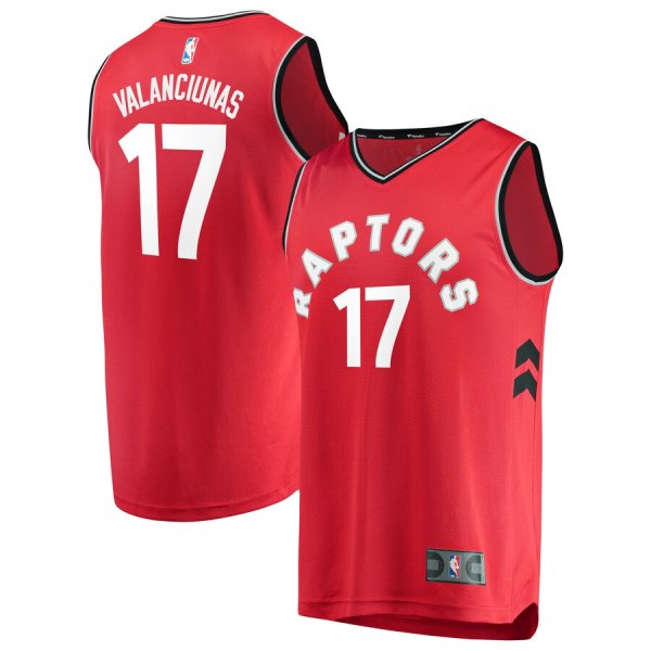 Men's Toronto Raptors Jonas Valanciunas Red Fast Break Player Jersey - Icon Edition