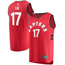 Men's Toronto Raptors Jeremy Lin Fanatics Branded Red Fast Break Replica Jersey – Icon Edition
