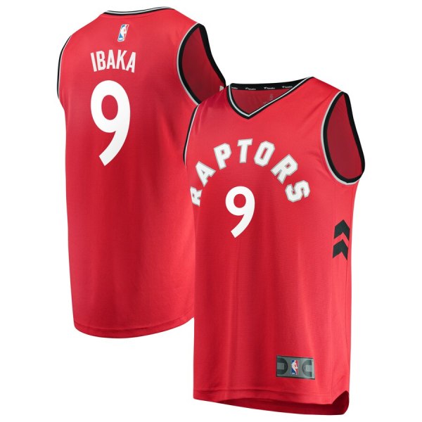 Men's Toronto Raptors Serge Ibaka Red Fast Break Player Jersey - Icon Edition