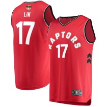 Men's Toronto Raptors Jeremy Lin Red 2019 NBA Finals Jersey - Icon Edition
