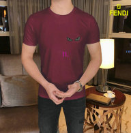 Fendi short round collar T-shirt M-XXXL (153)