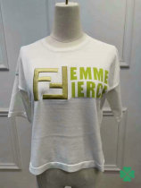 Fendi short round collar T-shirt S-L (8)