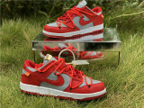 Authentic OFF-WHITE x Futura x Nike Dunk University Red-Wolf Grey