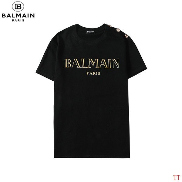 Balmain short round collar T-shirt S-XXL (6)
