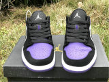 Authentic Ai Jordan 1 Low Black Purple