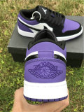 Authentic Ai Jordan 1 Low Black Purple