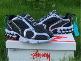 Authentic Stussy x Nike Air Zoom Spiridon Black-White Platine Pur/BLANC/NOIR