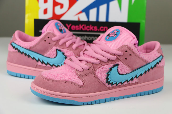 nike dunk low grateful dead pink