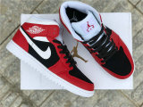 Authentic Air Jordan 1 Mid Gym Red/White-Black