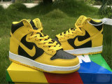 Authentic Nike Dunk High Black/Yellow/White