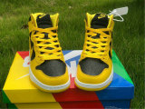 Authentic Nike Dunk High Black/Yellow/White