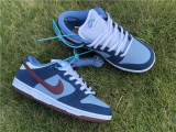 Authentic Nike Dunk Low Midnight Navy/White GS