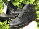 Authentic Air Jordan 1 Mid “Black Quilted” GS