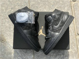 Authentic Air Jordan 1 Mid “Black Quilted”