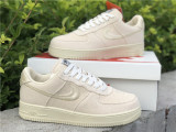Authentic Stussy x Nike Air Force 1 Low Fossil Stone