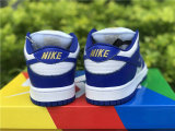 Authentic Supreme x Nike SB Dunk Low White/God/Blue GS