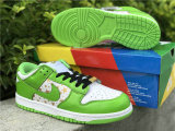 Authentic Supreme x Nike SB Dunk Low White/God/Green