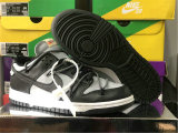 Authentic Off-White x Nike SB Dunk Low Grey/Black/White GS